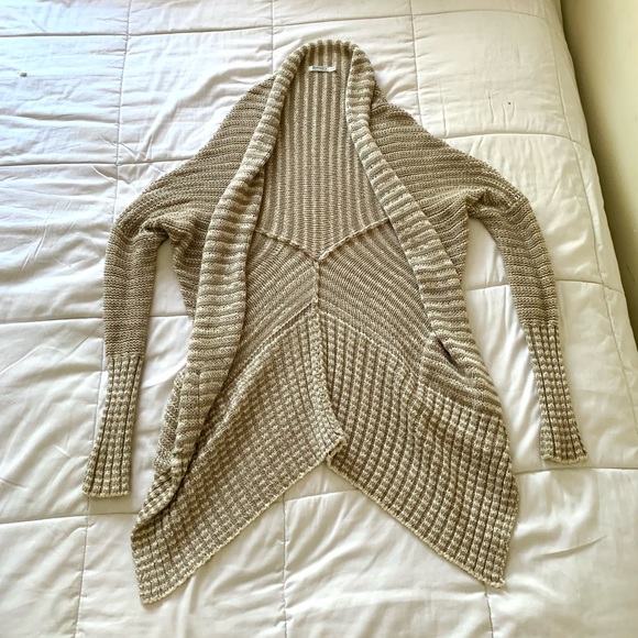 Buffalo David Bitton Knit Cardigan Sweater Beige/Cream with Pockets - Picture 3 of 5